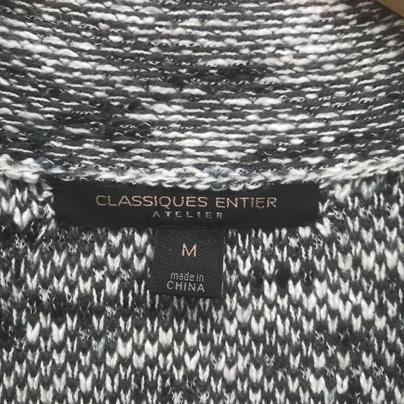 Classiques Entier Atelier Blazer Womens Medium Black White Knit Cashmere Blend - Picture 3 of 12